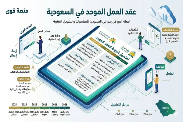 تفاصيل عقد العمل الموحد السعودي