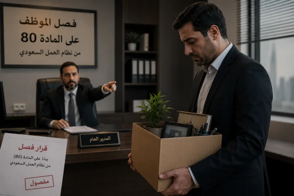 فصل الموظف على المادة 80