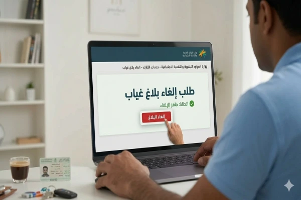 إلغاء بلاغ التغيب عن العمل في النظام الجديد