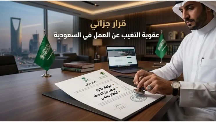 عقوبة التغيب عن العمل في السعودية في دليل متكامل 2026